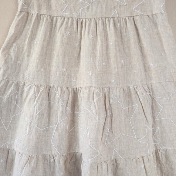 Daniel & Mayer 100% linen dress with embroidered stars (S) (Made in‎ Italy) - Picture 4 of 12
